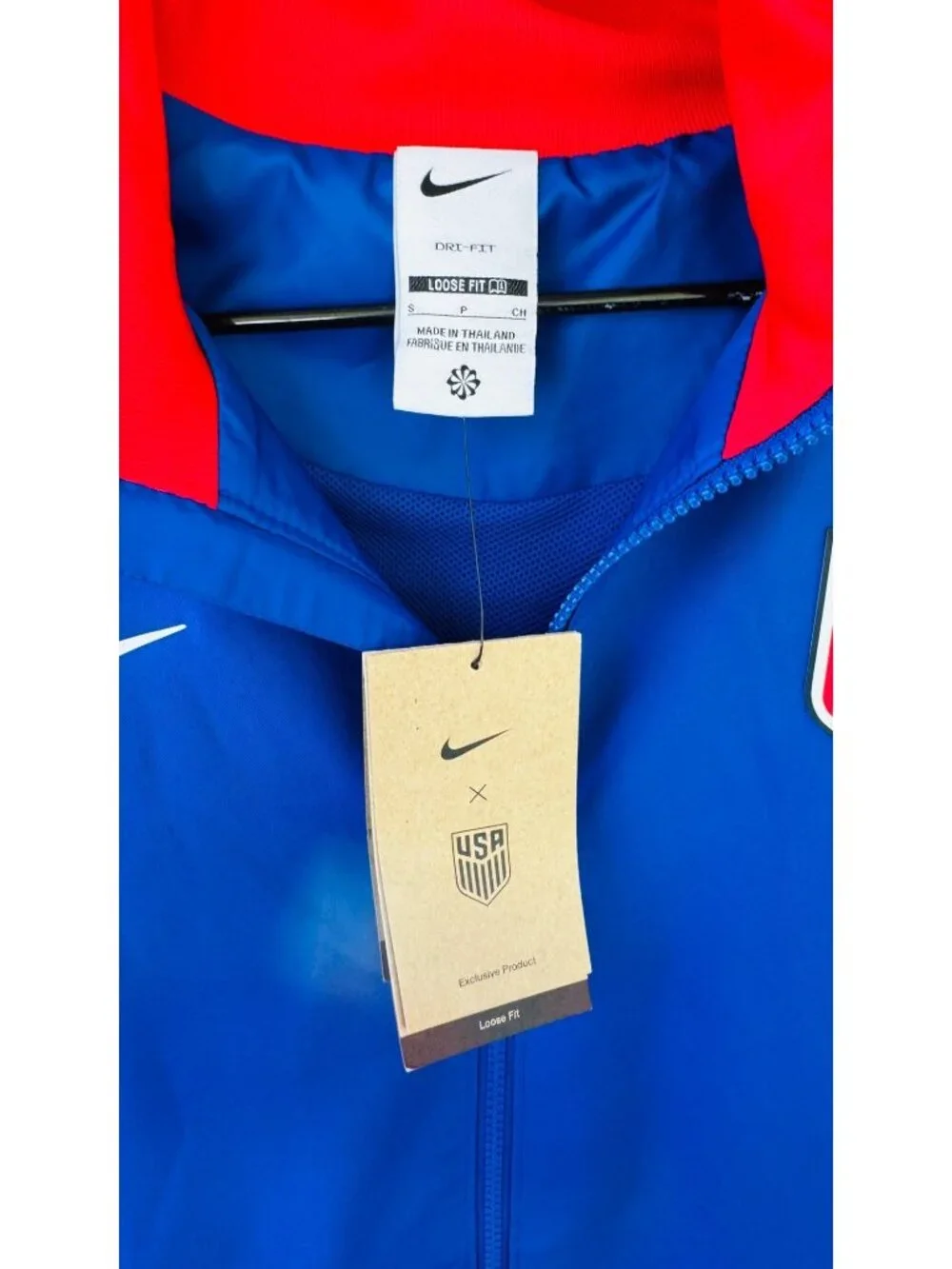 Nike USMNT USA Soccer Jacket Men S Dri-Fit Strike Blue Full Zip Sweater FJ2910-4